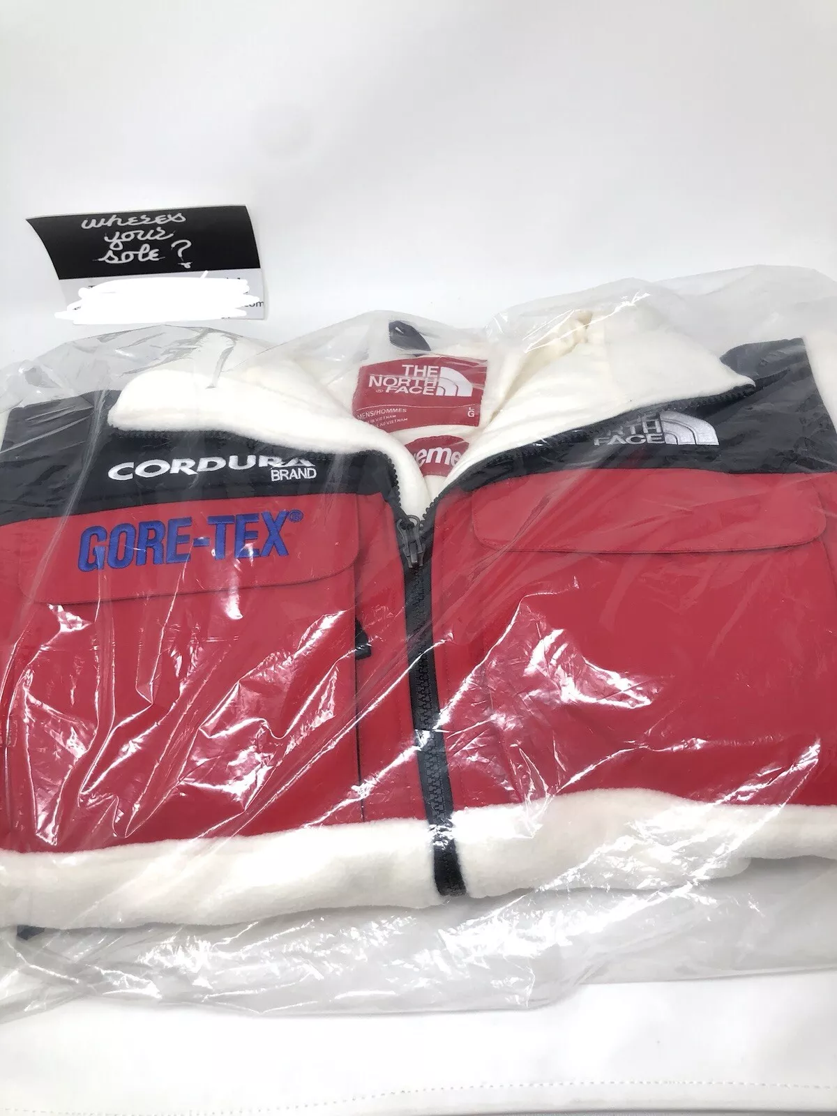 Veste polaire Supreme The North Face TNF Expedition blanche taille grande L FW18 NEUVE