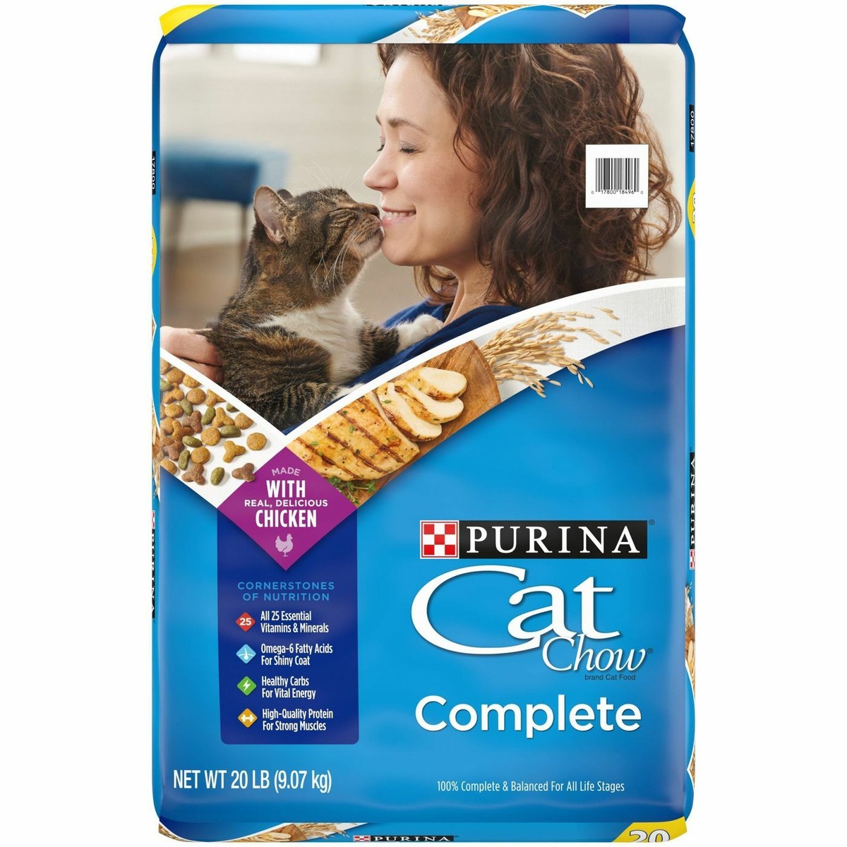 Purina Cat Chow Complete with Chicken Adult Dry Cat Food 20 lb