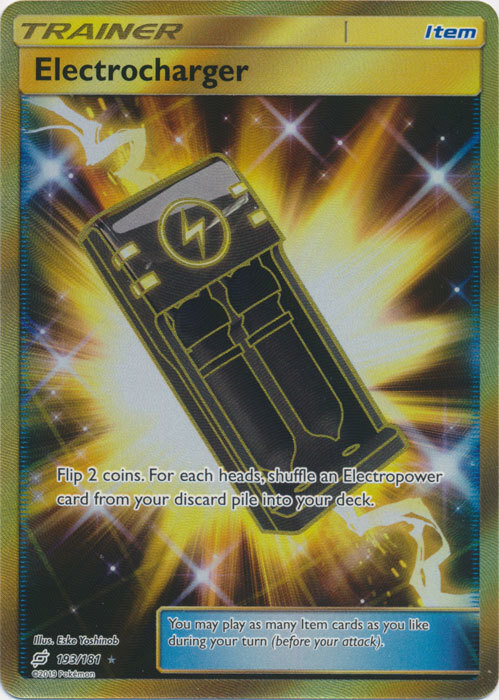 1x Electrocharger - 193/181 - Secret Rare Lightly Played Pokemon SM09 - Team Up