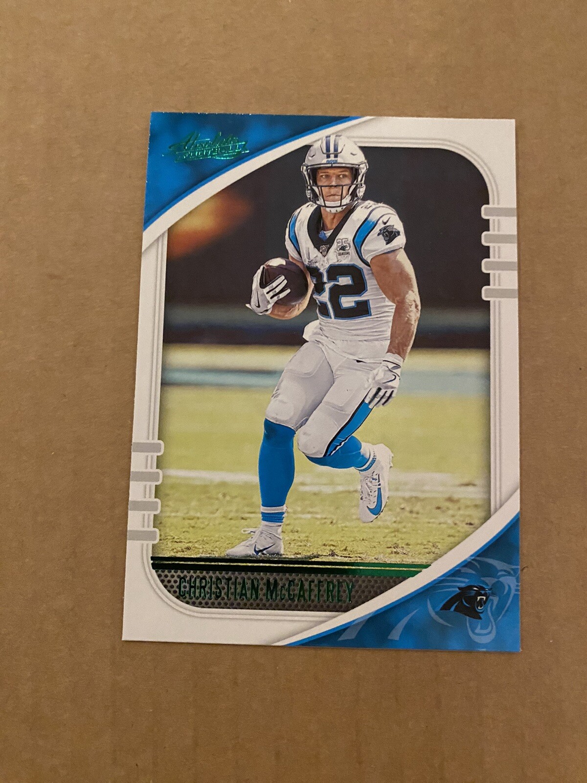 2020 Panini Absolute Christian McCaffrey #21 Green Foil Carolina Panthers
