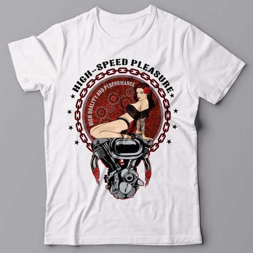 Mens T-shirt graphic tee - HIGH SPEED 