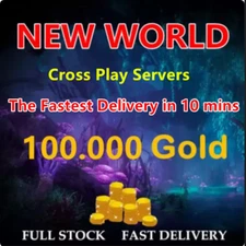 NEW WORLD Gold 100K🔥NW US East West EU Central Server Coins🔥Fast Virtual Item