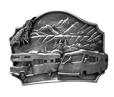 Siskiyou Buckle Co. RV Camper 1987 Belt Buckle - L-50 Made In USA  Vintage