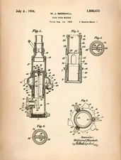 8392.Decoration Poster.Home Room wall design.Patent invention.Fire hose.Firemen