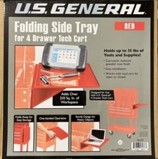 BRAND NEW RED FOLDING SIDE TRAY 4 DRAWER TECH CART Tool Box Chest Box