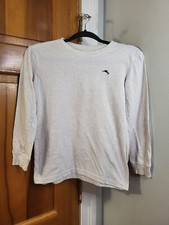 Tommy Bahama Kids Long Sleeved Tee Shirt Heathered Cream Sz L 10-12 