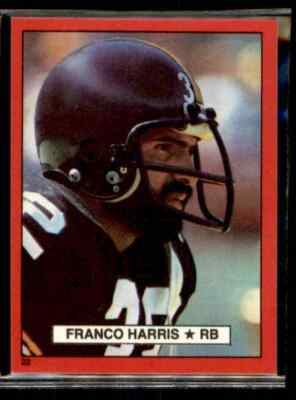 1981 Topps Sticker TEST RED #22 Franco Harris HOF RARE ODD Pittsburgh Steelers