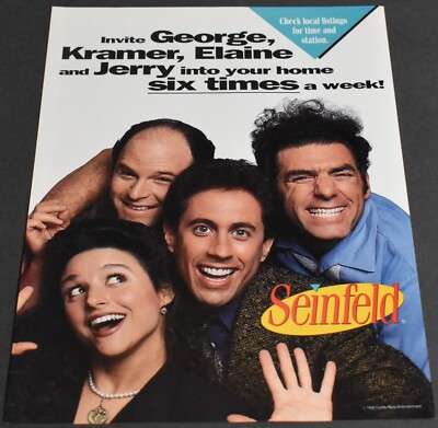 1996 Print Ad Seinfeld George Kramer Elaine Jerry Castle Rock Entertainment TV
