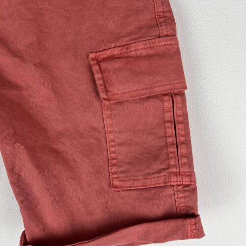 GAP Kids Girls 10 Regular Orange Midi Short Cuffed Cotton Stretch Bermuda Pocket - Picture 3 of 11