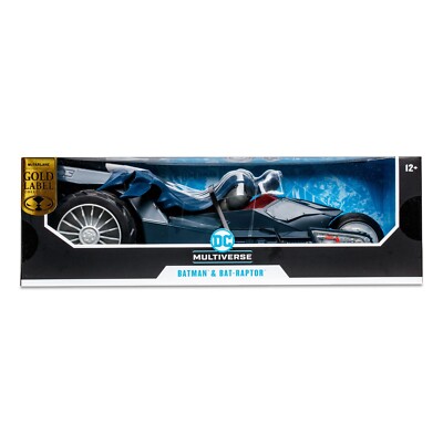 DC Multiverse Fahrzeug Bat-Raptor with Batman (The Batman Who Laughs) Gold Label