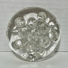 Vintage Clear Flower Frog Depression Glass 11 Hole Vase Frog 3 in Diameter