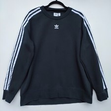 Adidas Originals Black Pullover Crew Neck Sweatshirt  Women's UK Size 12