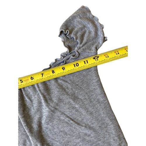 John Galt Brandy Melville Crop Babydoll Top One Size Gray Scalloped Short Cap... - Picture 5 of 7