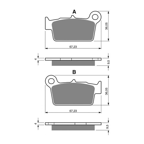 Brake Pads for YAMAHA YZ 450 F 60TH ANNIVERSARY 2016 REAR Goldfren S33 - Picture 3 of 3