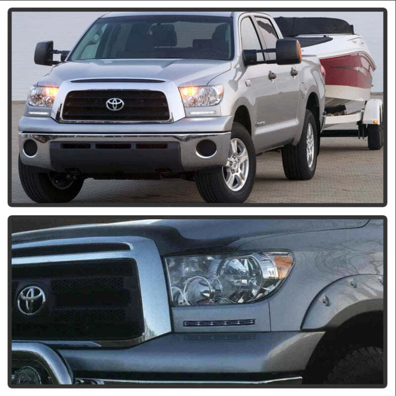 Spyder se adapta a Toyota Tundra 07-13 luces de circulación LED diurnas con interruptor plateado FL-D Foto 3 de 4