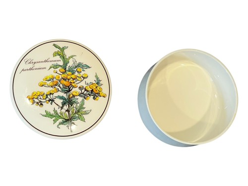 Villeroy & Boch Botanica Trinket Dish w/Lid Chrysanthemum 4.25”W Excel Used Cond - Picture 3 of 7