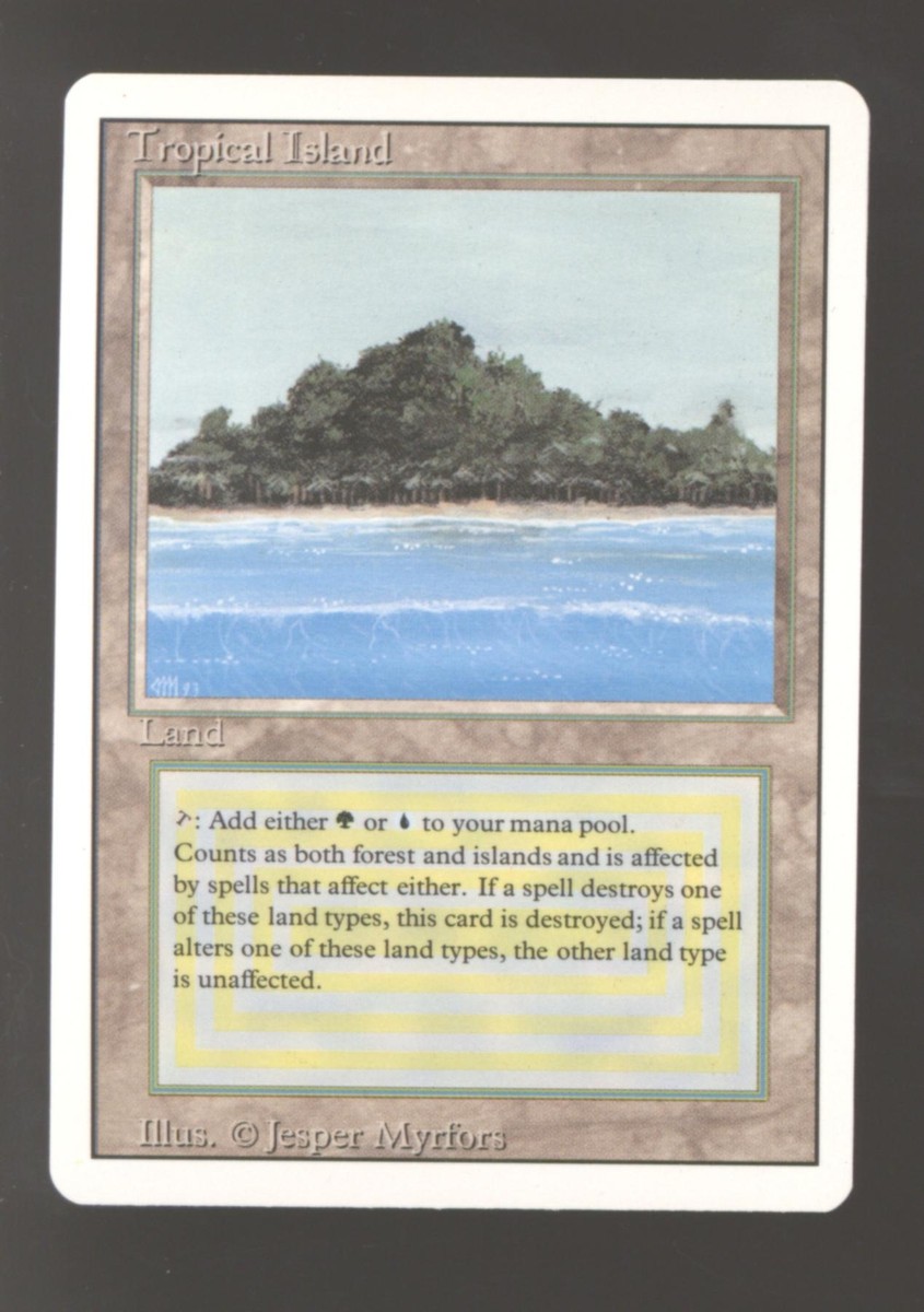 Magic MTG 3rd Edition Revised Tropical Island NEAR MINT (NM Magic MTG 3rd Edition Revised Tropical Island NEAR MINT (NM
