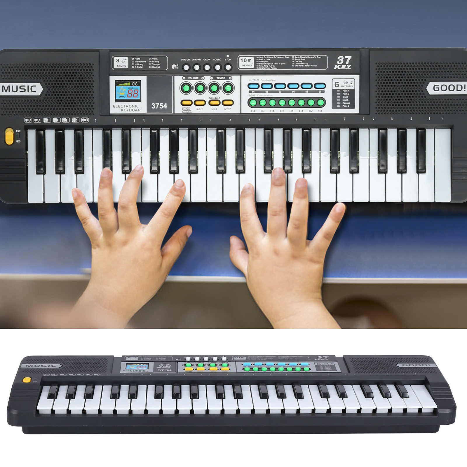 Pianoforte Elettronico per Bambini 37 Tasti Portatile