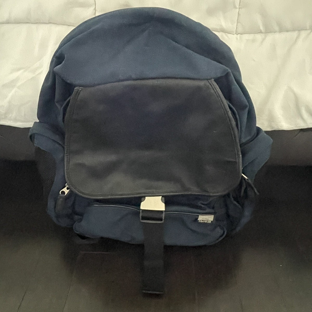 LL Bean Navy Blue and Black Traveler Backpack L.L. Bean Backpack Blue/Black Traveler Backpack/Laptop Bag  main image 3