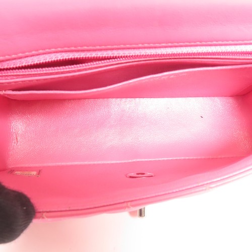 CHANEL CC SHW Mini Classic 20 Chain Shoulder Bag Lambskin Leather Pink - 第 5/14 張圖片