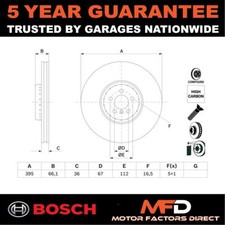 Disco freno anteriore sinistro Bosch adatto a BMW X5 X7 8 serie X6 34116887397 34116860919