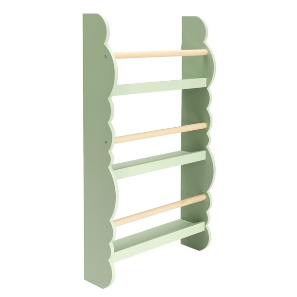 Kinder BüCherregal Wandregal BüCher-Organizer Mit 3 Ablagen Kinderregal KR013-image