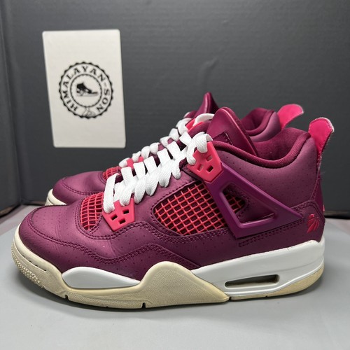 Air Jordan 4 Retro Valentines Day TrueBerryRush 487724-661 Youth Sz 4Y Women 5.5