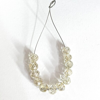 #ad 5 6 mm Off White Diamond Bead 12 Pcs Great Shine And Luster Certified Jewelry $254.15