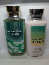 BATH  BODY WORKS Cucumber Melon BODY LOTION 8 OZ. Shower Gel 10 Oz