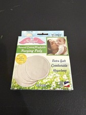 Nu Angel Natural Cotton Washable Nursing Pads 4 Pads per Pack 100 Cotton