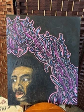 Original Oil Painting Graffiti Art Contemporary Wildstyle Portrait 16x20