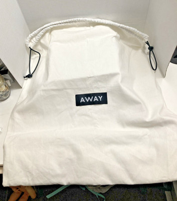 AWAY LARGE WHITE BRANDED DUST BAG USED PROTECT LUGGAGE 25.5''H X 23''W