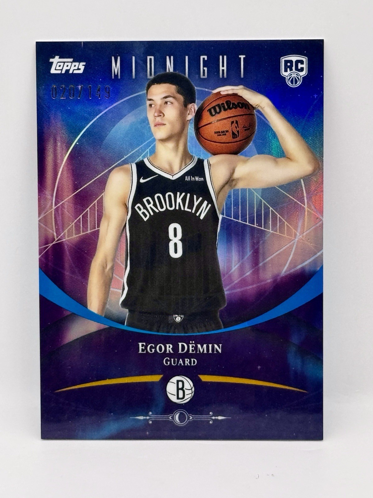 2025-26 Topps Midnight- Egor Demin #68 Morning Refractor /149 (RC) Nets