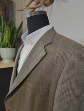 🇺🇲 Brooks Brothers 346 Men's Black Beige Two Button Wool Sports Coat