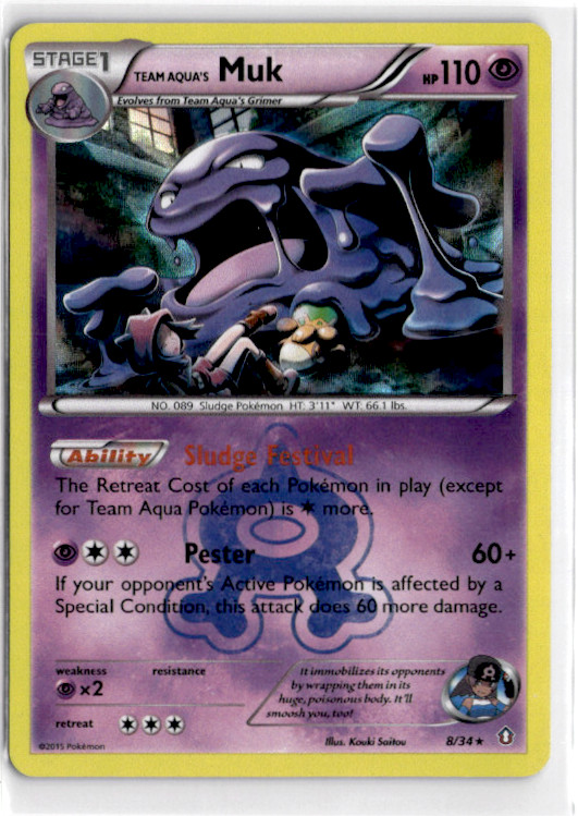 Team Aqua's Muk Holo #8 Pokemon Double Crisis - LP