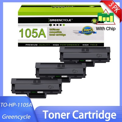 3 PACK Black W1105A 105A Toner for HP LaserJet MFP 137fnw 107a Printer