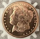 1 oz Ounce Copper Round .999 Fine Bullion AVDP Proof Coin Morgan Dollar New