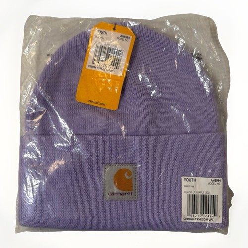 Carhartt Jugend Acryl Strick Bündchen Beanie Mütze helllila warm süß stilvoll OS