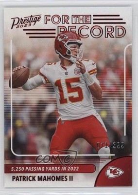2023 Panini Prestige For the Record Xtra Points Red /399 Patrick Mahomes II z7j