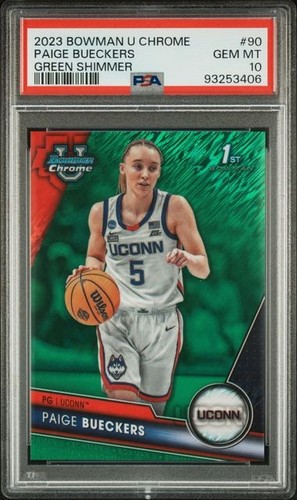 2023 Bowman U Chrome Paige Bueckers Green Shimmer /99 PSA 10