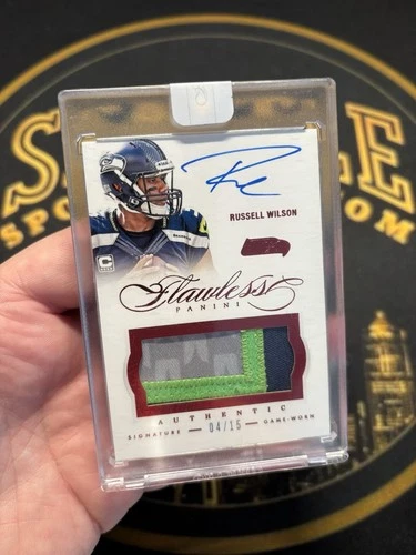 Russell Wilson 2014 Flawless 85 Patch Auto Ruby /15 Seahawks