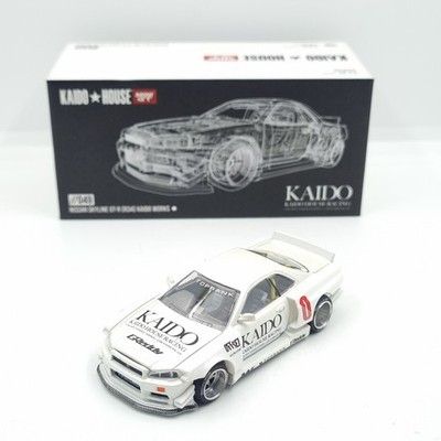 Mini GT Kaido House Nissan Skyline GT-T R34 Kaido Works V2 White