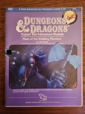 M2 Maze of the Riddling Minotaur adventure D&D TSR Dungeons Dragons BECMI w MAP