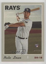2019 Topps Heritage High Number Flip Stock Nate Lowe #604 w5p