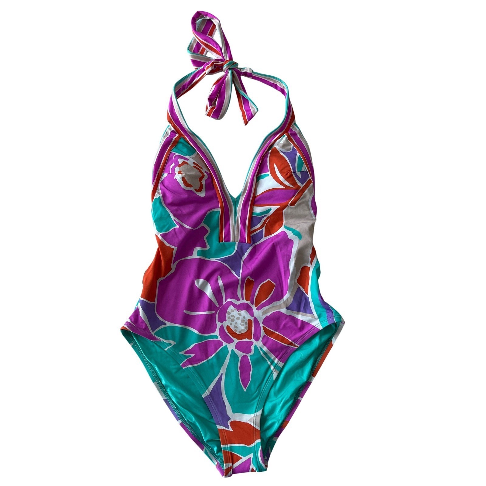 Trina Turk NWOT Amalfi Halter One Piece Swimsuit  Size 8