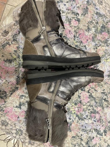 Women Bogner Boots Gold Leather 40