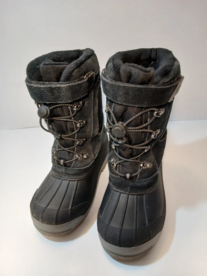 Botas de Invierno Lands End Negras Juveniles Talla 3 M Aisladas Impermeables Negras Foto 3 de 4