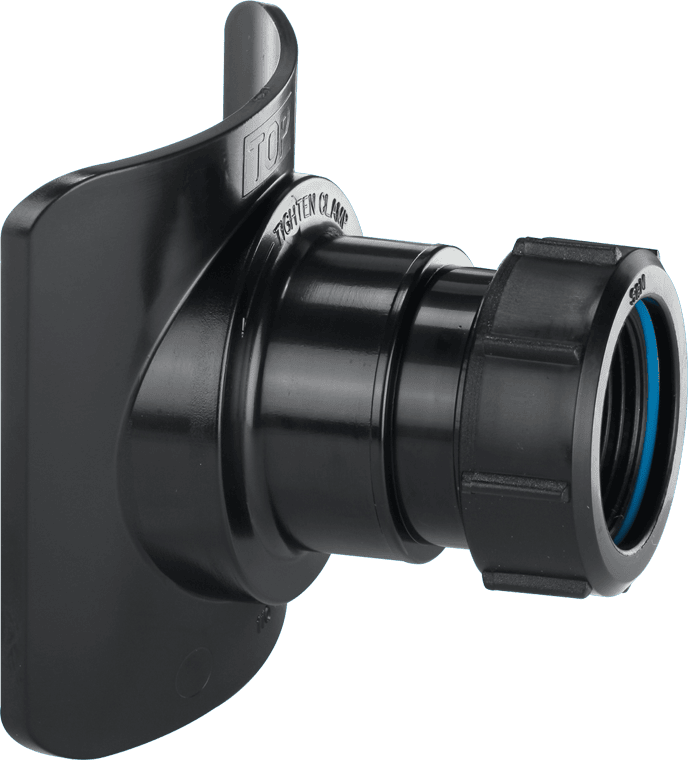 McAlpine BOSSCONN82-BL Black Mechanical Soil Pipe Boss Connector for 4""/110mm