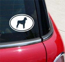 Euro Rottweiler Rottie Rotties Dog Graphic Decal Sticker Car Oval NOT Two Color