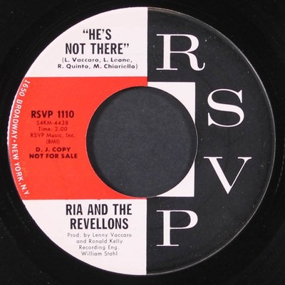 RIA & REVELLONS: she fell in love / he's not there RSVP 7'' Single 45 RPM
